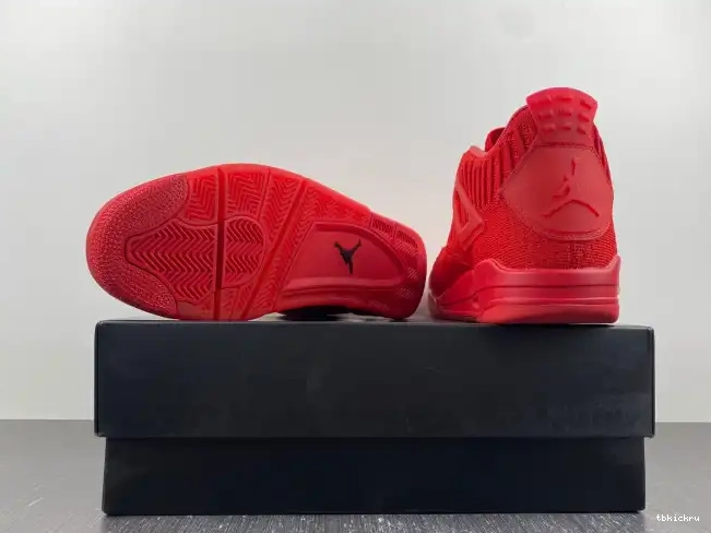 Rep TBkick Red Flyknit Jordan Retro 4 AQ3559-600 0506